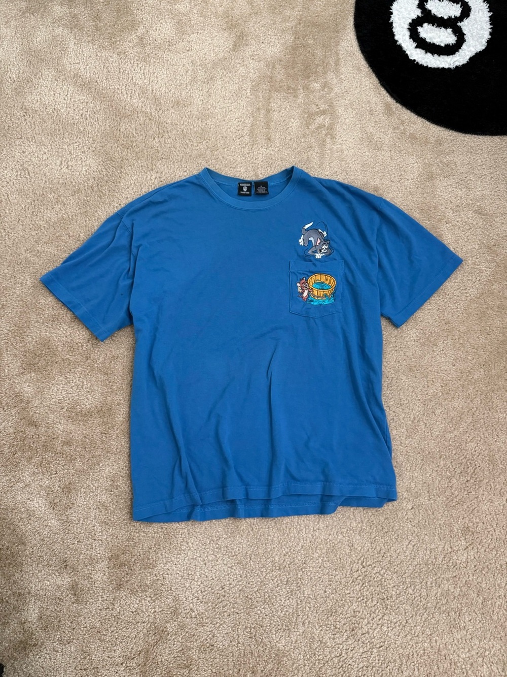 Warner Bros. Bright Blue Logo Neck Tee